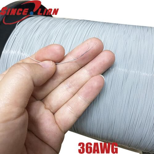 Susper fine tin-plate Telflon high temperature wire 200 degree OD 0.28 fluorine plastic 10M 36AWG insulated electronic wire