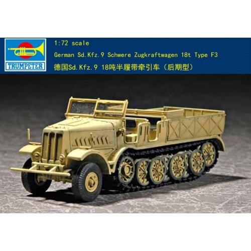 Trumpeter 07252 1/72 Sd.Kfz.9 Haft Track Tractor Truck Car Tank 18T Late Model TH07147-SMT6