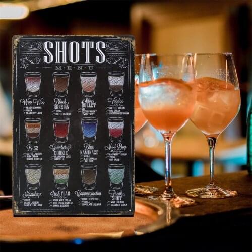 20 X 30 Cm Vintage Metal Tin Sign Plaque Wall Art Poster Café Bar Pub Beer Creative Rectangle Small Pattern Sign Decoration