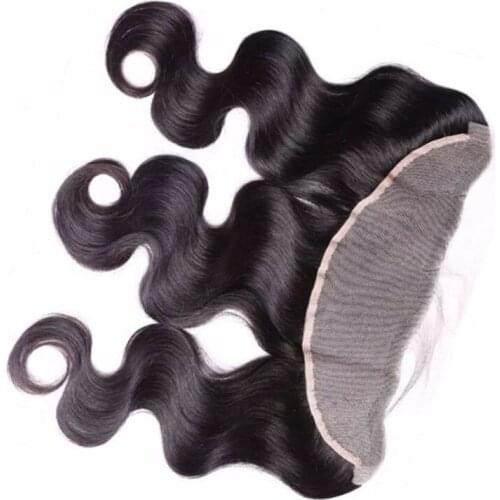 Remy hair front hair block 13x4 body wave natural color Human hair Lace front wig