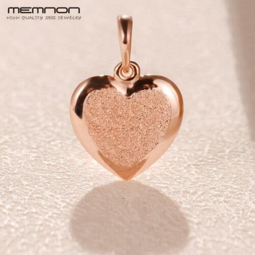 2019 925 Sterling Silver Rose Matte Brilliance Heart Charms Pendant Bead For Women DIY Bracelets Bangles necklace Making Jewelry
