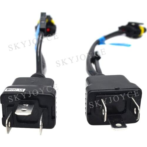SKYJOYCE H4 H/L Easy Relay Harness Wire For 12V 35W 55W 9003 H4 Hi/Lo BiXenon HID Bulb Wiring Controller 1 for 1 h4 socket