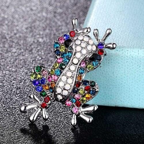 Zlxgirl Metal Alloy cute frog Shape mens brooch accessory anti gold vintage women clothing scarf pins bags and hats jewelry