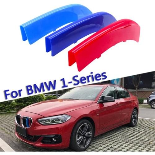 1 Set Car Front Grille Trim Strips for BMW 1 Series F20 F21 2012-2014 2015-2019/F52 2017 3D Car Styling Decoration Accessories