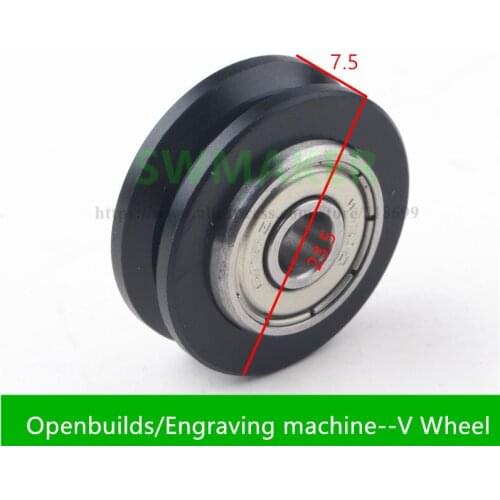 10pcs Solid V Delrin Wheel For V Rail V Slot Aluminium Linear Extrusion 3D printer Openbuilds Engraving machine 625 bearing