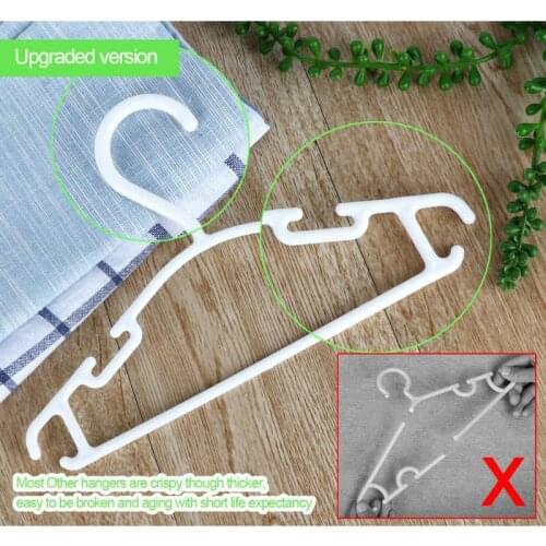 2021 New 10 Pack White Plastic Nursery Hangers Nonslip Baby Coat Hangers Space Saving Tubular Hangers for Kids Children Clothes