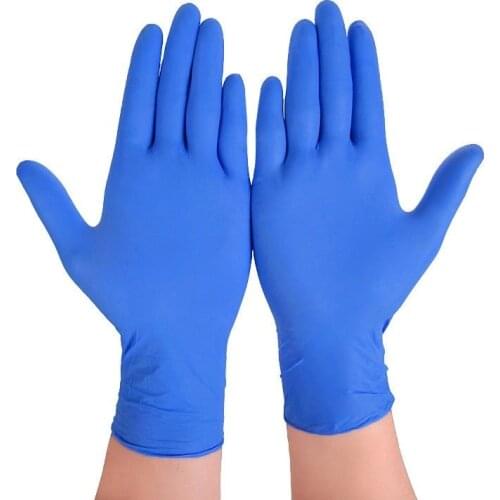 100pcs Disposable nitrile Latex Rubber Gloves Dishwashing/Kitchen/household cleaning Gloves Black/Blue latex rubber gloves