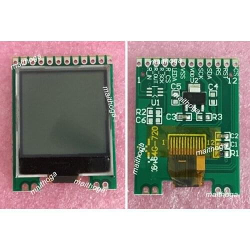 12PIN SPI COG 6464 LCD LCM Display Screen Module ST7567 Drive IC White Background Black Word