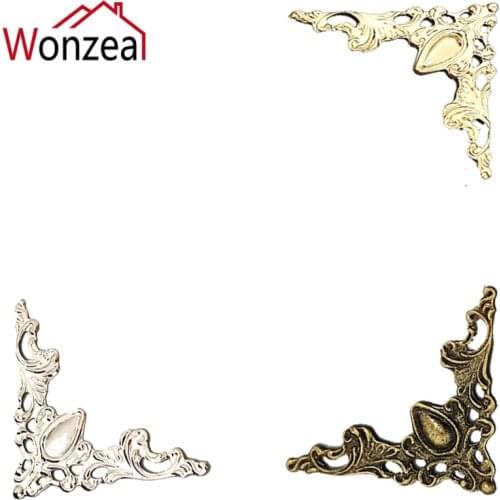 30 Piece Carved Book Scrapbooking Albums Folders Embellishments Box Bags Decorative Collar Corner Wooden Case Decorative