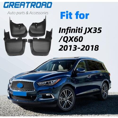 4PCS Mud Flaps For Infiniti JX35 QX60 2013 - 2018 Mudflaps MudFlap Splash Guards Fender Mudguards Front Rear 2014 2015 2016 2017