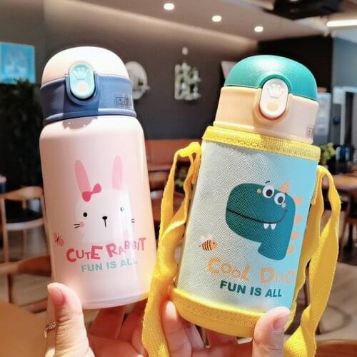Baby Feeding Cup With Cover Stainless Steel Milk Thermos for Children Insulated hot water Bottle leak-poof thermal Cup