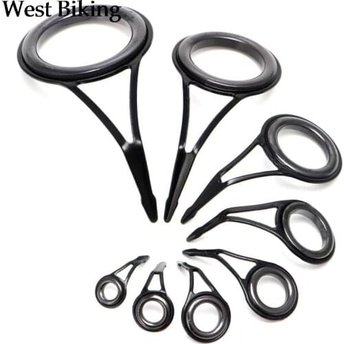 8pcs 8 Size Fishing Rod Guide Tip Top Ring Circle Pole Repair Kit Set Fishing