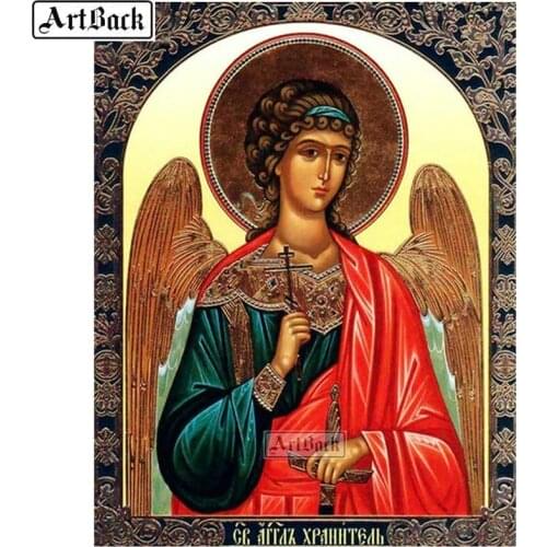 Diamond painting religion angel diy 5d full square landscape canvas mosaic embroidery 3d round diamond art cross stitch