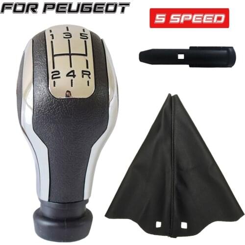 Car Styling Manual 5 Speed For Peugeot 106 206 207 307 407 For Citroen C3 C4 C5 Triumph C2 Gear Shift Knob Wiht Dust-Proof Cover