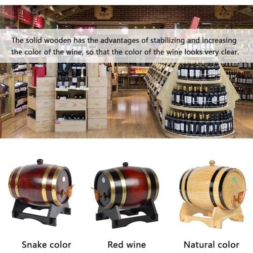 1.5L/3L Oak Pine Wine Barrel Storage Special Barrel Storage Bucket Beer Casks For Brandy Whiskey Household Wine Barrel