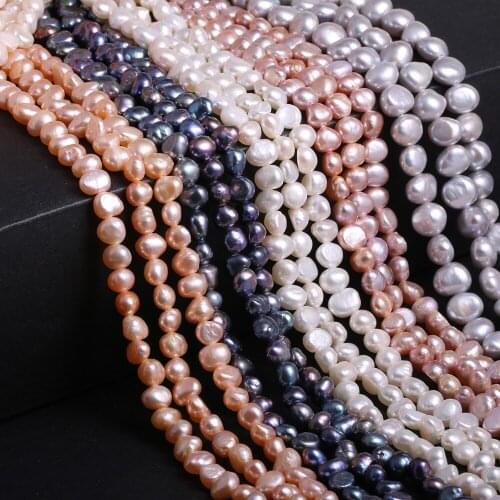 Natural Freshwater Pearl Beads For DIY Jewelry Making Necklaces Bracelets And Earrings Transverse Hole Two Sided Light 36CM 3mm