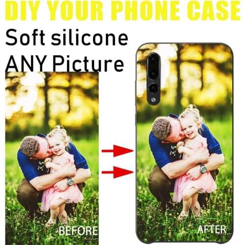 For Huawei Mate 30 Lite 20 10 Pro Series Phone Case Black TPU Cover For Customize Your Own Personality Picture DIY Pattern Photo