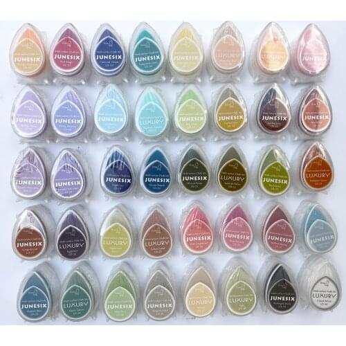20-40 Colors Eyes Shape Pigment Chalk Ink Pad Water Drop Sticky Inkpads For Stamping/Shrink Film/Embossing Powder