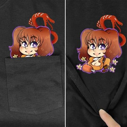 CLOOCL Black Cotton T-Shirts Pocket The Seven Deadly Sins 3D Printed T-shirt for Men Women Diane Funny Casual Cotton T-Shirts