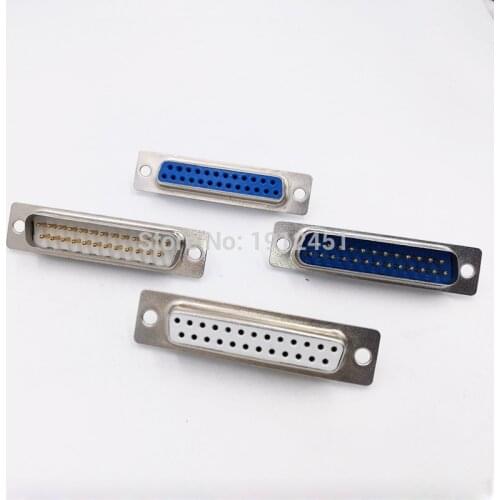 DB25 core data cable connector plug 2 row VGA Plug connector 25pin female Male port socket adapter D type DP25