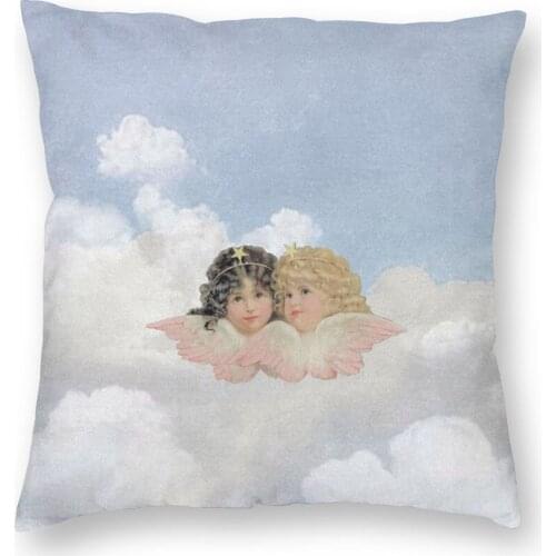 Renaissance Angels Sky Pillowcase Home Decor Cushions Throw Pillow for Sofa Polyester Double-sided Printing Printed