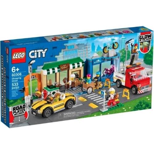 Lego City 60306 Shopping Street great toys birthday gift kids 533pcs bricks minifigures playset fans enjoy creative imaginative