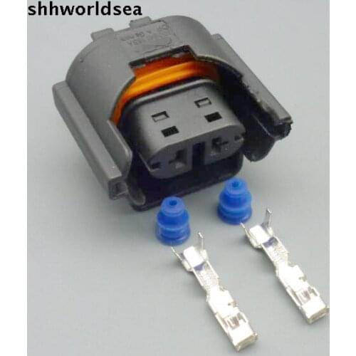 Worldgolden 5/30/100sets 2 Pin/way 2.8mm car fog bulb socket for VW