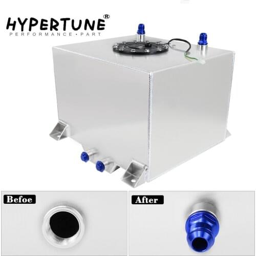 Hypertune - 30L Aluminium Fuel Surge tank mirror polish Fuel cell with cap/foam inside, with sensor HT-TK68