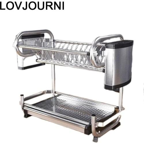 De Cozinha Egouttoir Vaisselle Organizer Stainless Steel Dish Mutfak Cocina Organizador Cuisine Kitchen Storage Rack Holder