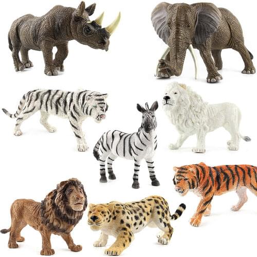 Small Wild Animal Figures Mini Plastic Toy For Kid Boy Wild Animal Model Collection Toy Jungle Wildlife Miniature Cartoon Toys