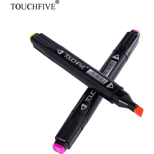 TOUCHFive Single Black Acrylic Art Marker Dual Head Alcohol Sketch Markers Pen For Artist Drawing Manga Design Art