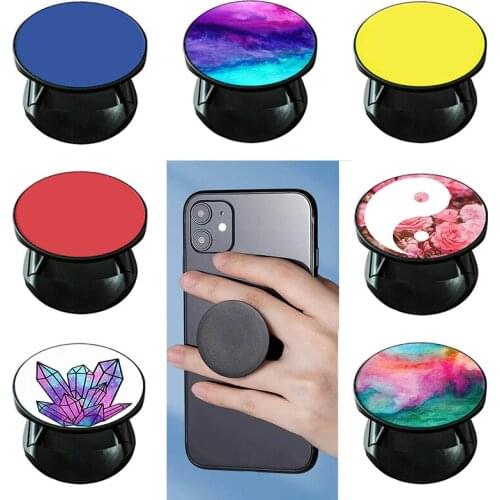 Fashion trend Mobile phone buckle folding bracket retractable ring buckle cartoon lazy live desktop paste support