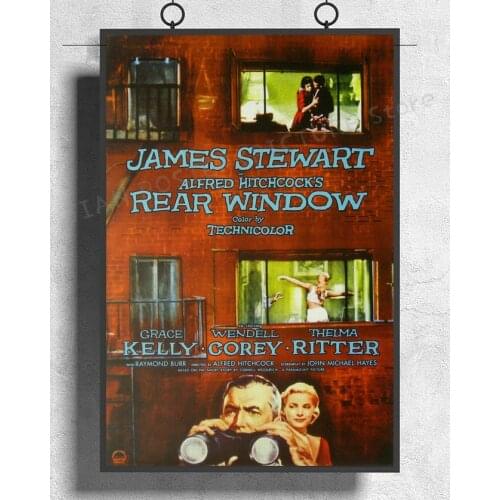 NJ451 REAR WINDOW Movie 1954 Alfred Hitchcock Psycho 02 Wall Sticker Silk Poster Art Home Decoration