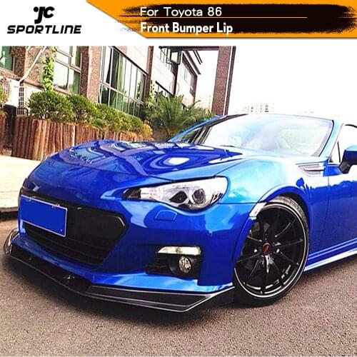 Carbon Fiber Front Bumper Lip Spoiler Splitters For Subaru BRZ 2013 - 2016 Carbon Fiber Front Bumper Lip Splitters Apron Spoiler
