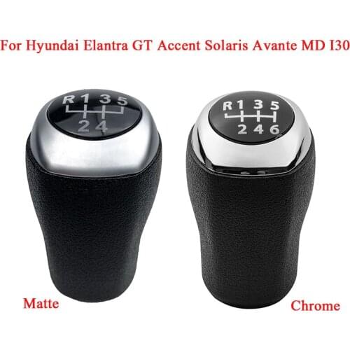 5/6 Speed Car Manual Stick Gear Shift Knob Auto Lever Shifter Handball Head For Hyundai Elantra GT Accent Solaris Avante MD I30