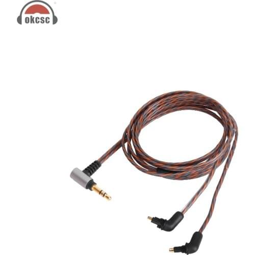 OKCSC For SONY EX600 EX800 EX1000 EXK MDR-7550 Earphone MP3 Players Headphones Cables 2.5mm/4.4mm Balanced 3.5mm Audio Jack Plug