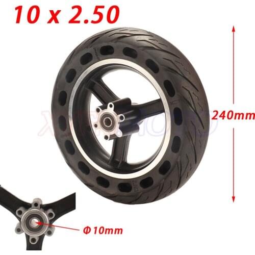 10x2.50 solid Tire and Aluminum Alloy Wheel are suitable for Electric Scooter Balancing Car Electric Scooter and Speedway 3