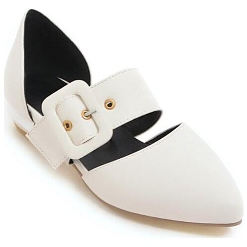 Big Size Pointed buckle shoes summer flat ladies women shoes woman