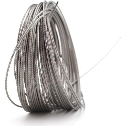 Stainless Steel Wire Rope 1MM Lift Racks Rope Clothesline Traction rope 100Meter