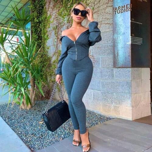 European and American Womens Clothing Spring and Summer New Slim Waist Long Sleeve Zipper Hooded Top Slim Pants Suit