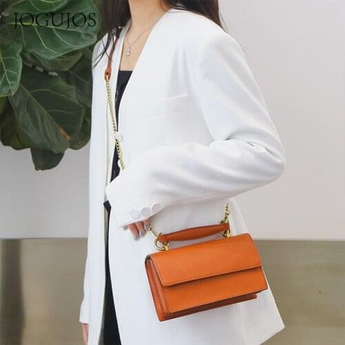 New Leather Contracted Personality Retro Women Bag Genuine Leather Lady Handbag Large Capacity Chic Shoulder Bags