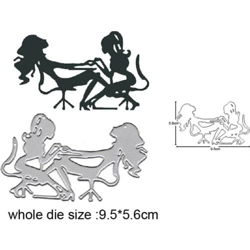 Woman Painting Nails Metal Cutting Dies Scrapbooking Stencils DIY Paper Cards Decorative Embossing Die Cuts Craft Dies 2020 NEW
