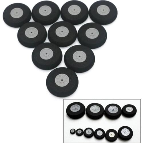 10pcs/lot High quality Airplane Wheels 30mm 40mm 55mm 65mm 75mm Airplane sponge wheels