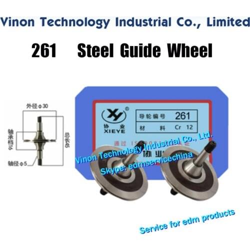 261 Steel Guide Wheel (1 Pair=2PCS) XieYe Brand.Spare Parts.OD.30mm,Axis dia 5mm,Total length 45mm.High Precision Guide-Pulley
