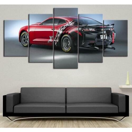 No Framed Canvas 5Pcs Chevrolet Copo Camaro Car Modern Wall Art Posters Picture Paintings Home Decor for Living Room Decoration