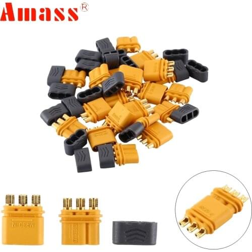 AMASS MR30 Male Female Connector Plug with Sheath for RC Lipo Battery RC Multicopter Airplane