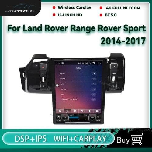 2 Din 15.1inch Android 10.0 Car Radio For Land Rover Range Rover Sport 2014-2017 Car GPS Navigation Multimedia Radio Player