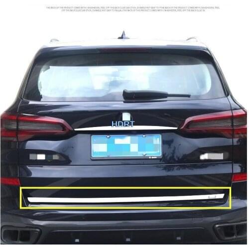 Car auto cover For BMW X5 2018 2019 2020 2021 ABS chrome 1pcs rear tail box gate door trunk boot trim