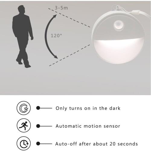 Wireless LED Night Light Motion Sensor Lamp LED PIR Wall Lamp Under Cabinet Lights Nightlight For Bathroom Aisle Stair Lighting