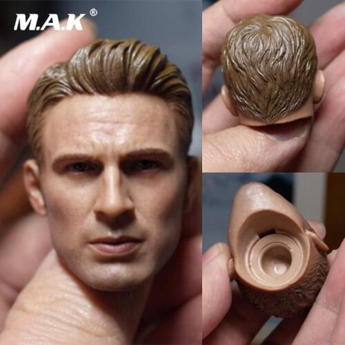 1/6 Scale Steve Rogers Head American team Sculpt Carved for 12" Male Action Figure Toys no neck In stock